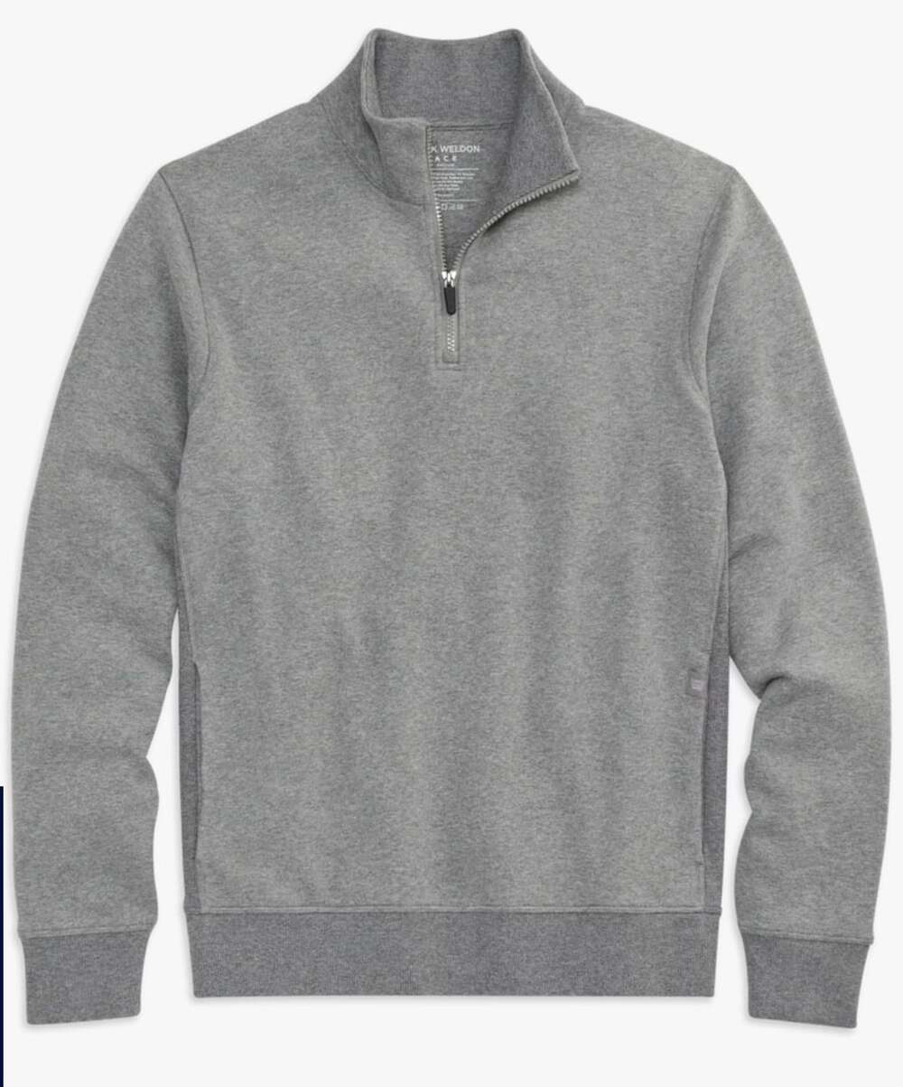 Mack Weldon ACE Quarter-Zip Pullover Grey Heather